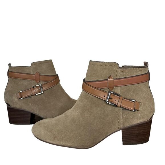 Coach Pauline Women Ankle Bootie Greay sz 10 - Picture 1 of 10
